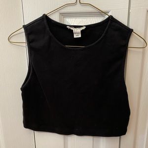 F21 Black crop top